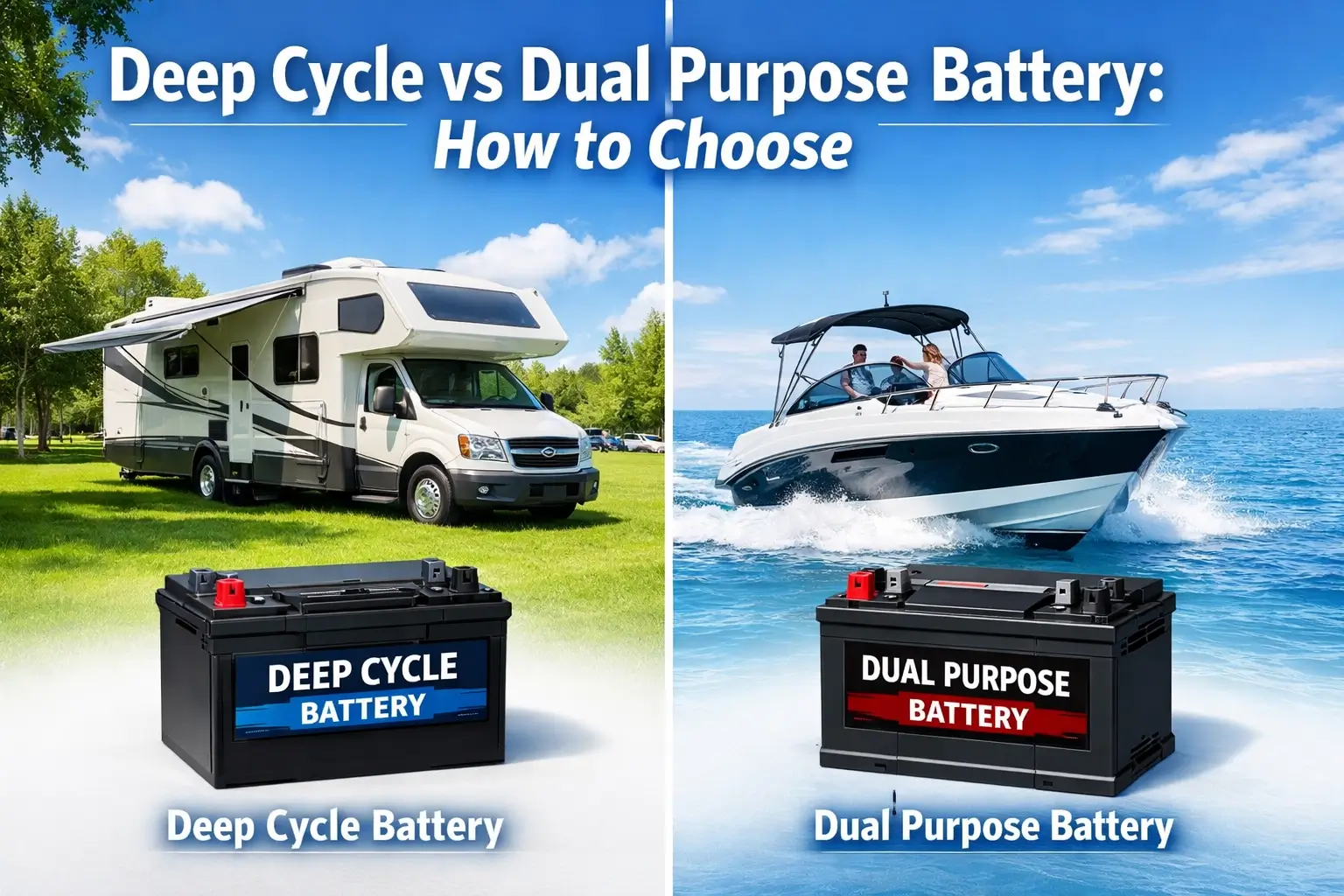 Deep Cycle versus Dual Purpose Battery: Jak si vybrat